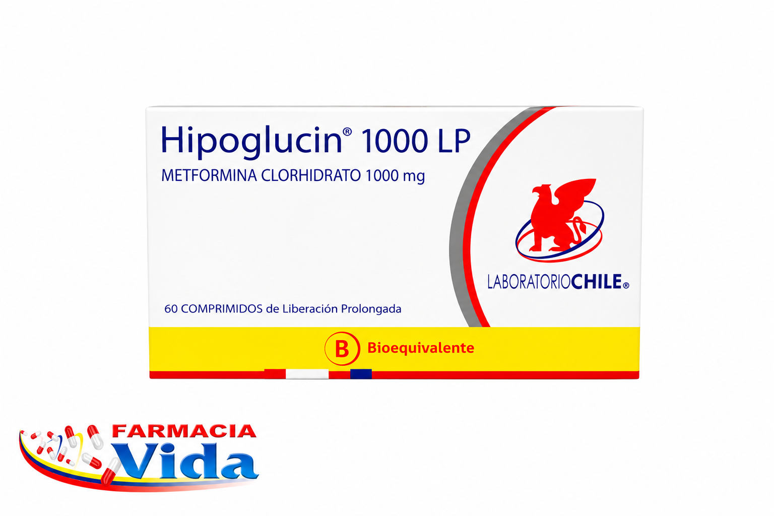 HIPOGLUCIN 1000 MG LP X 60 COMP