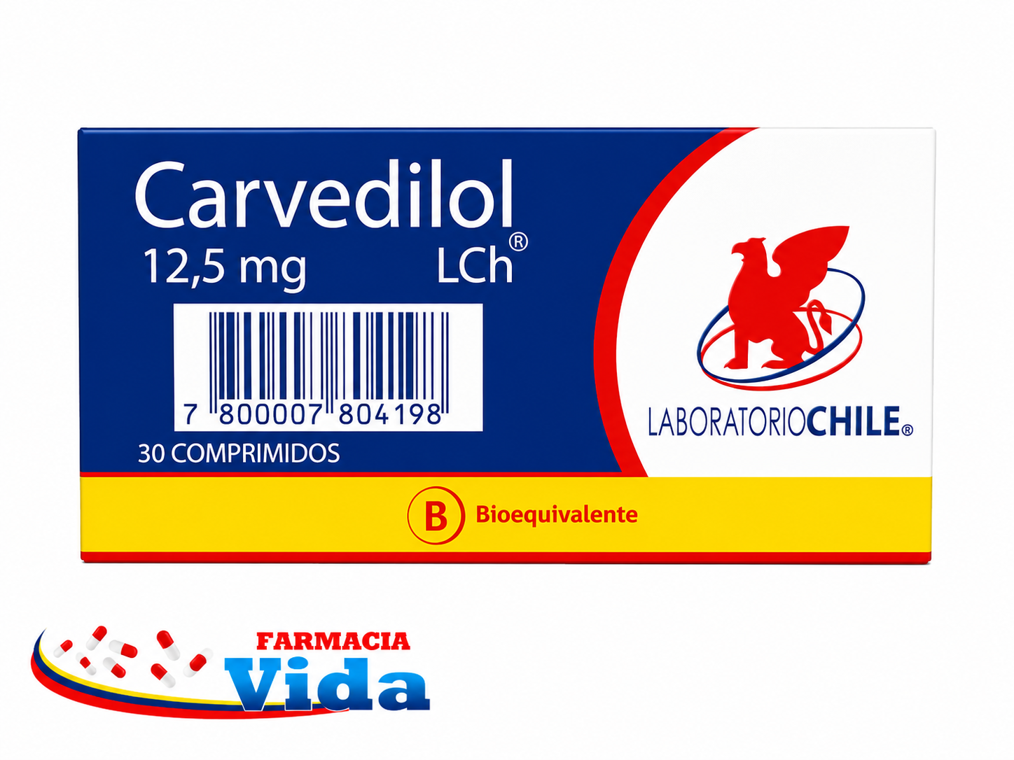 CARVEDILOL 12.5 MG X 30 COMP