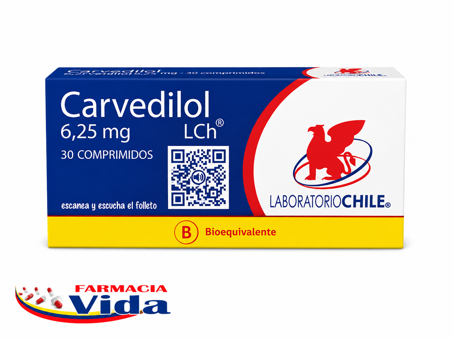 CARVEDILOL 6,25 MG X 30 COMP L.CH