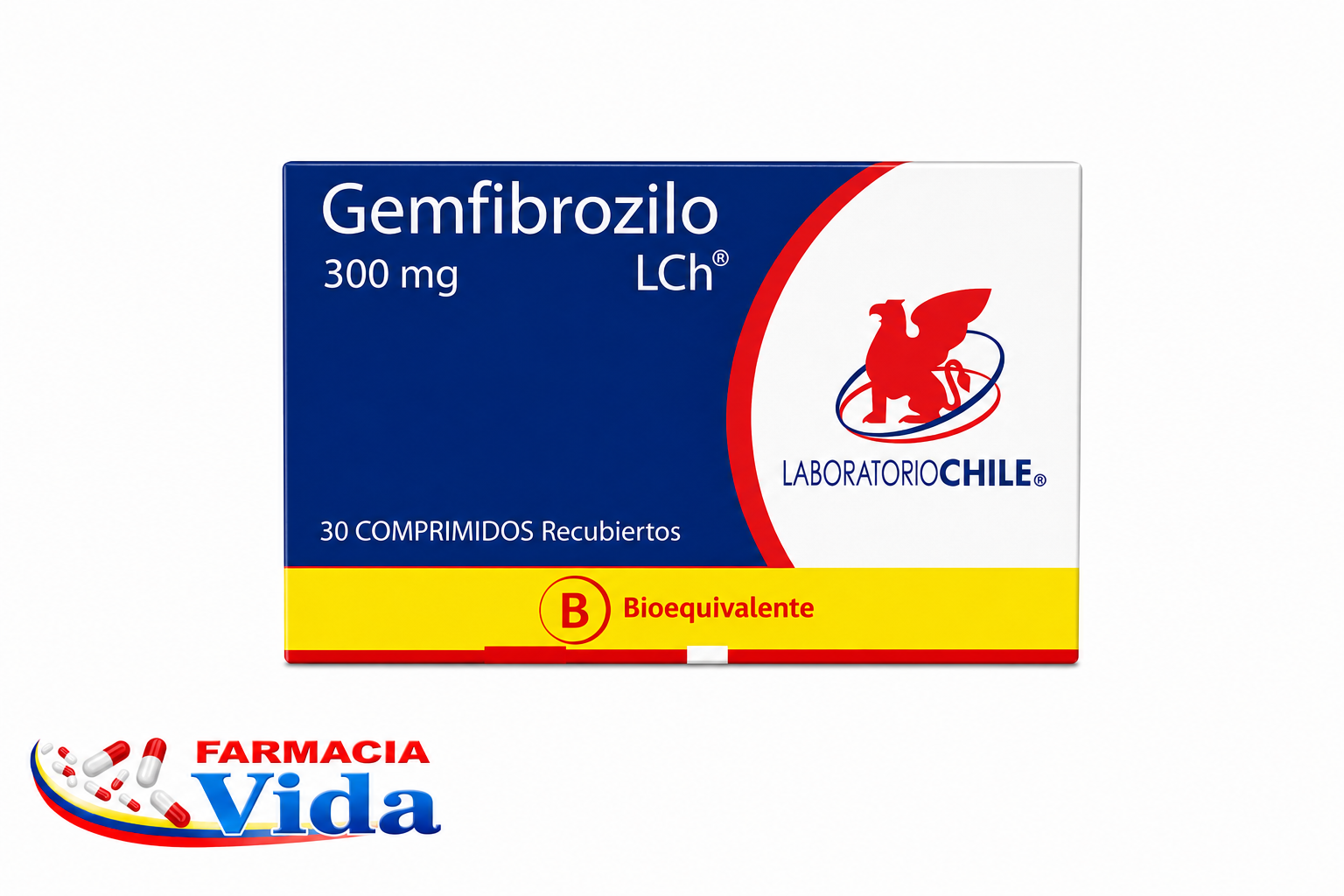 GEMFIBROZILO 300 MG X 30 COMP  