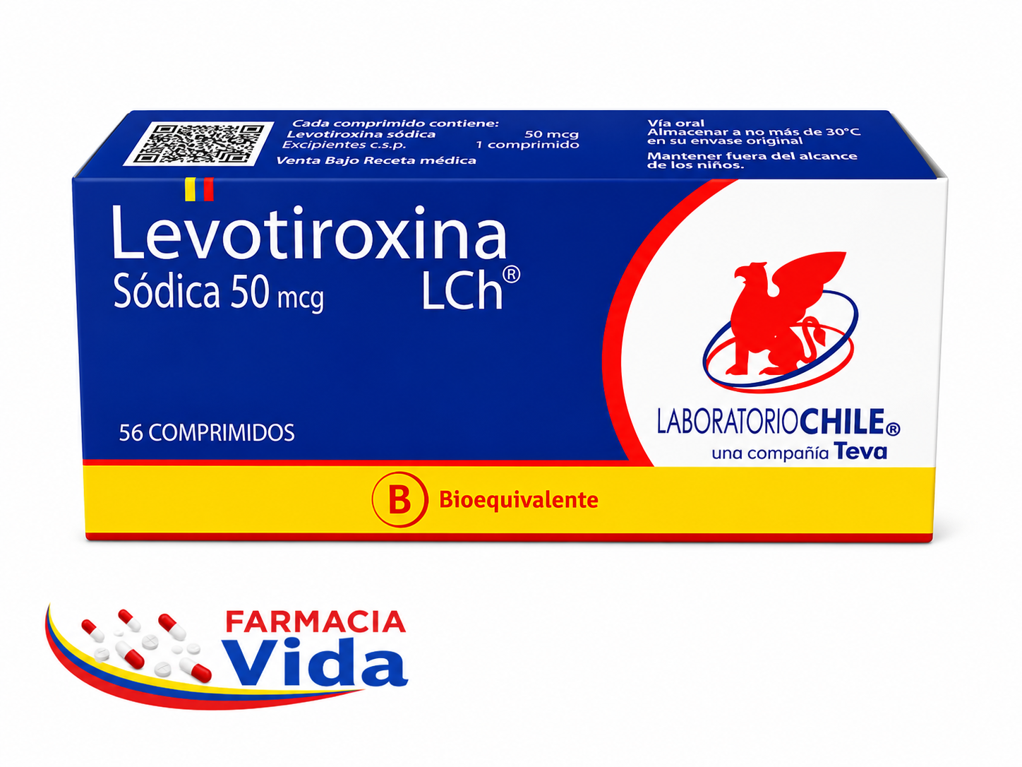 LEVOTIROXINA 50 MCG  X 56 COMP 