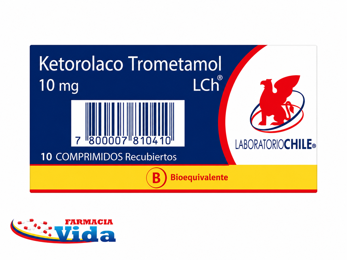  PACK KETOROLACO TROMETAMOL 10MG X 10 COM REC