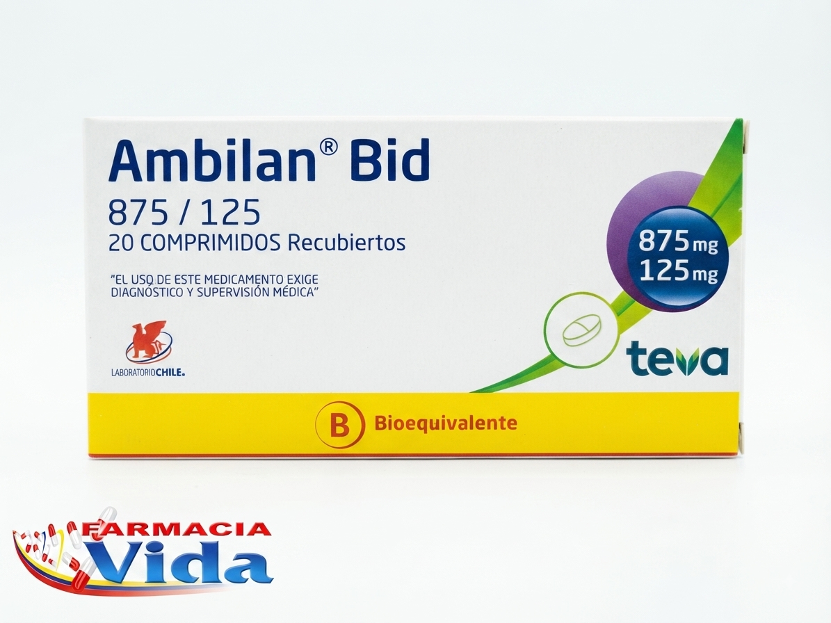 AMBILAN BID 875/125 MG  X 20 COMP