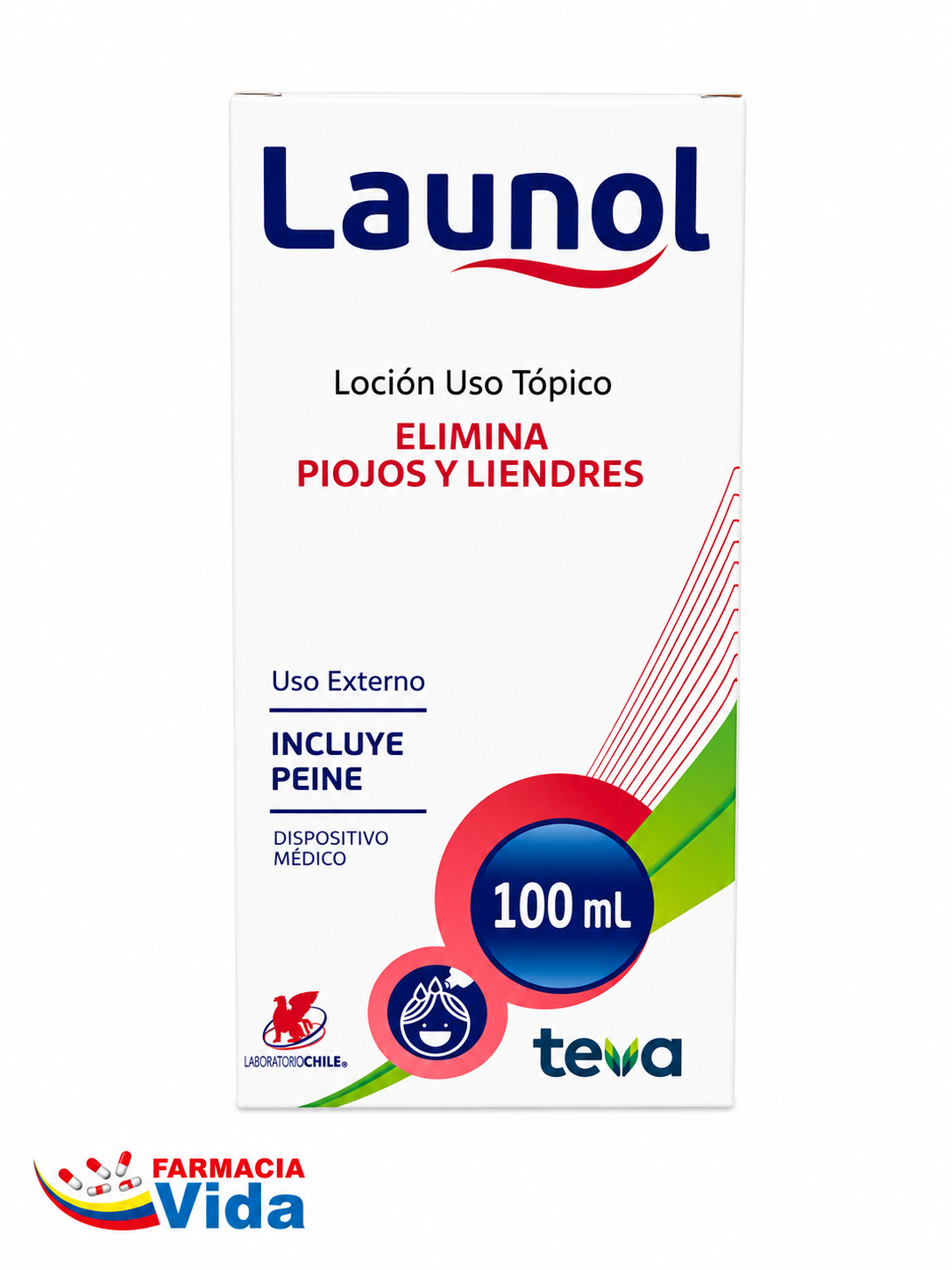 LAUNOL LOCION + PEINE  ELIMINA PIOJOS 100M 