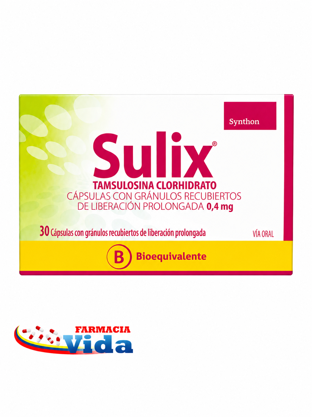 SULIX  0.4%MG  X 30 CAPS TAMSULOSINA.