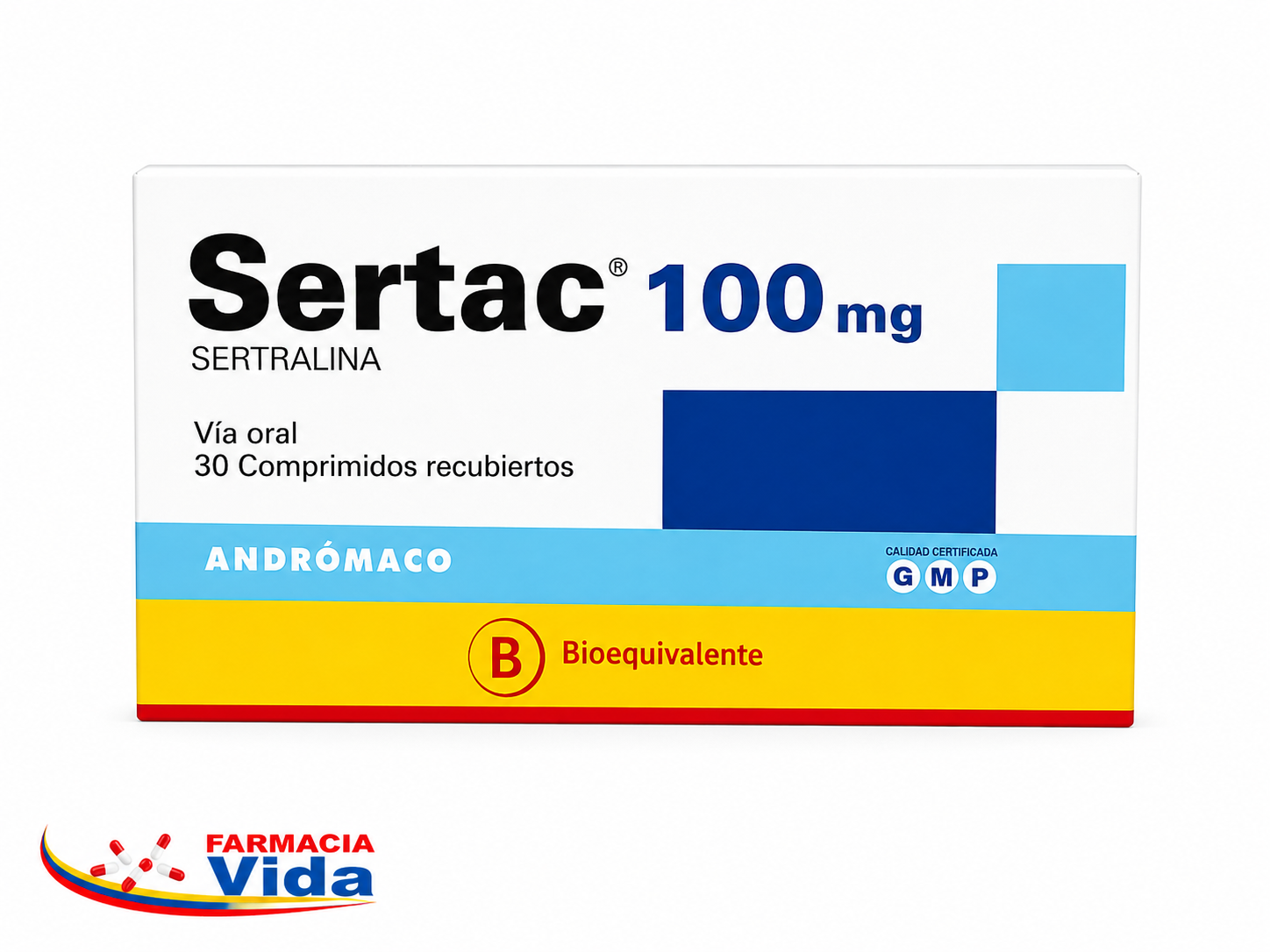 SERTAC SERTRALINA 100MG X 30 COM REC