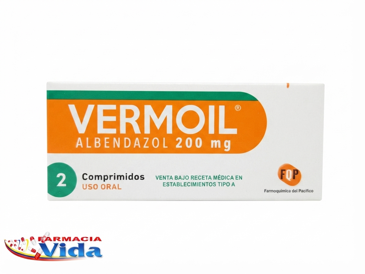 VERMOIL 200 MG X 2 COMP   