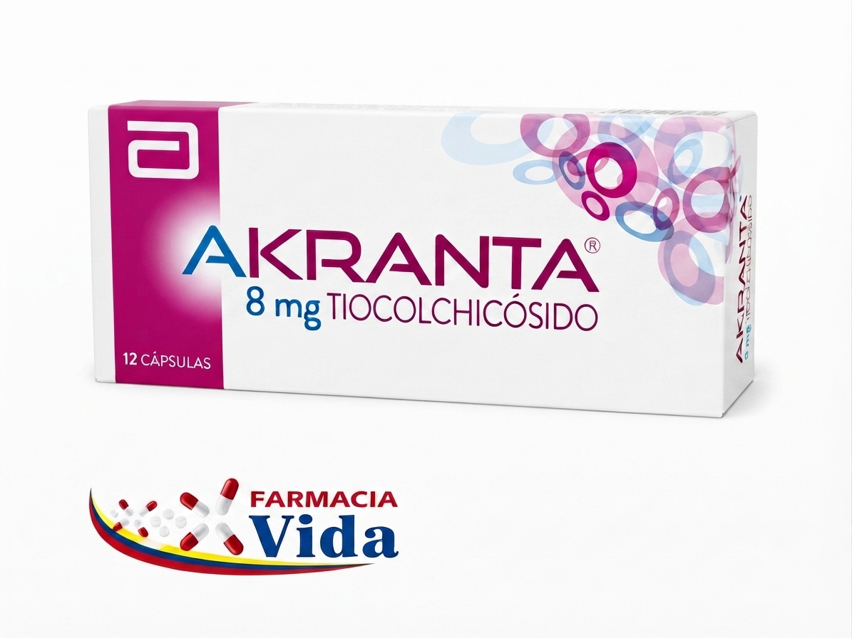 AKRANTA TIOCOLCHICOSIDO 8MG X 12 CAP