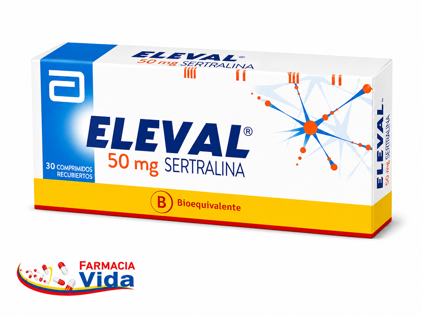 ELEVAL 50MG SERTRALINA X 30 COM REC