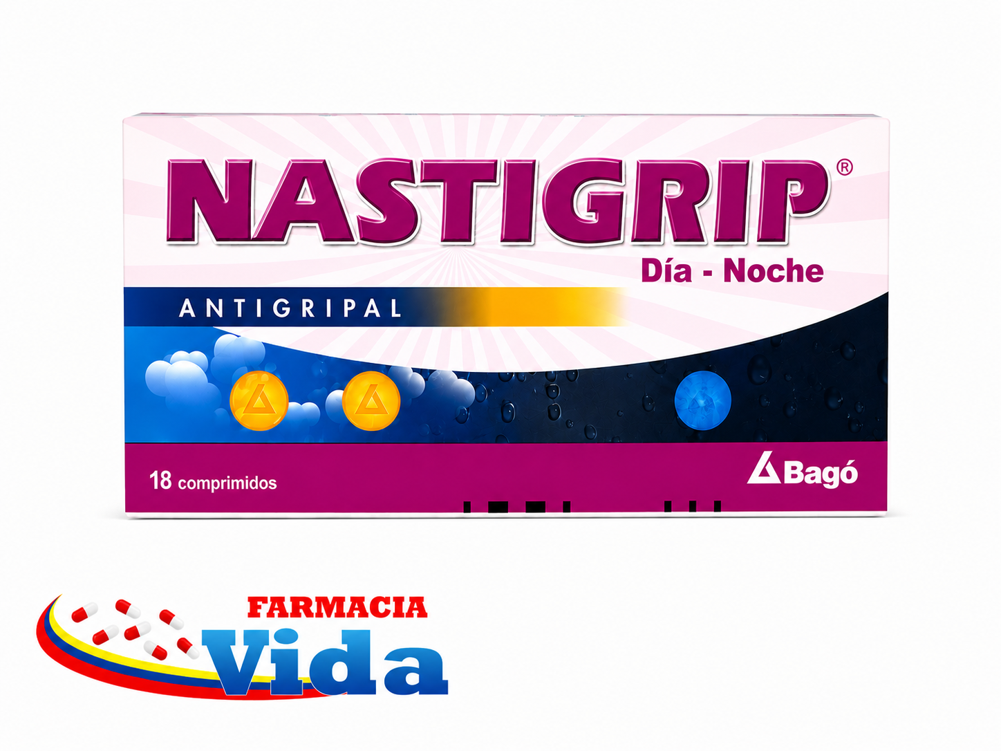 NASTIGRIP  DIA-NOCHE COM 18  