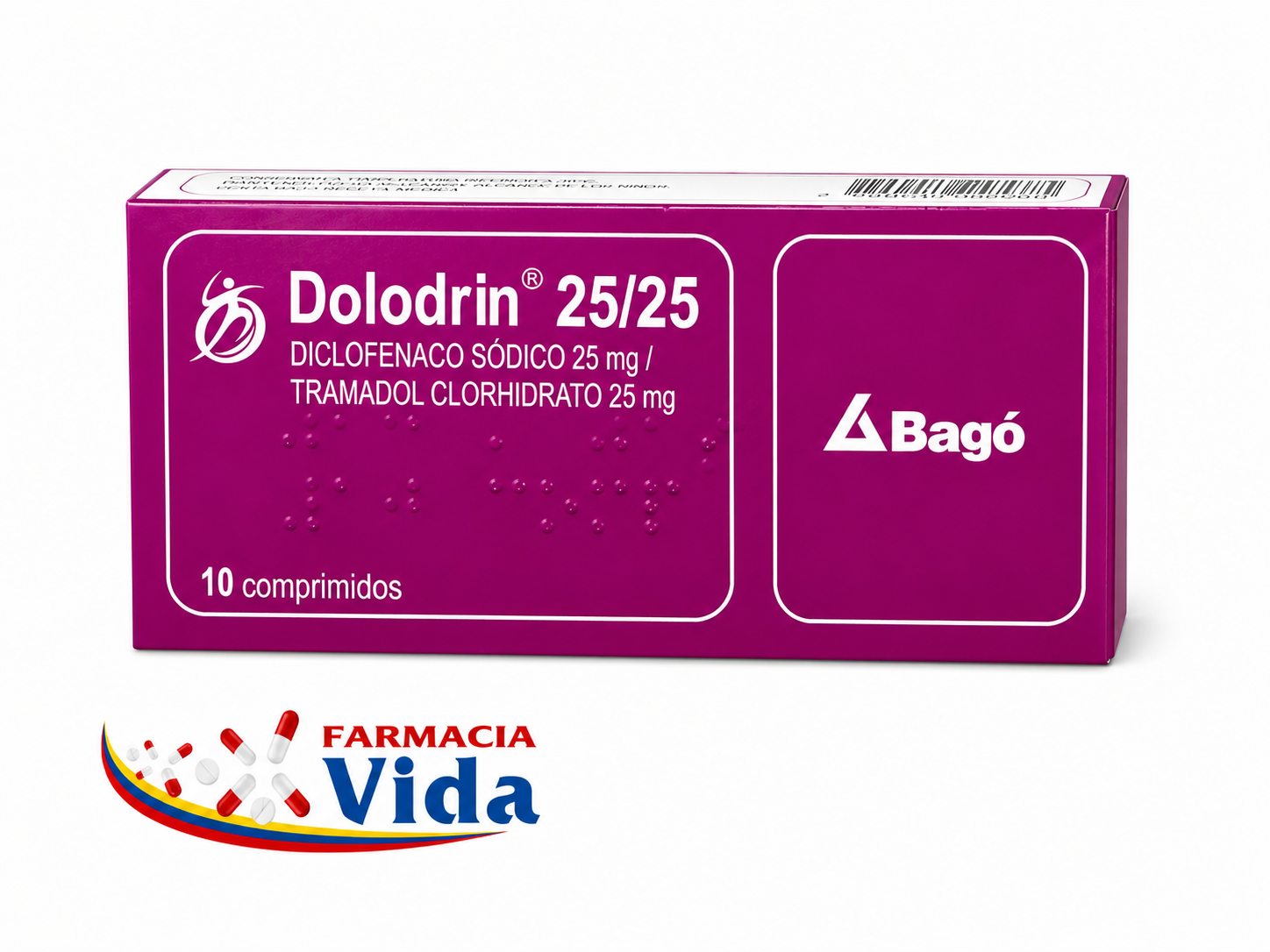 DOLODRIN 25/25 X 10 COMP DICLOFENACO/TRAMADOL