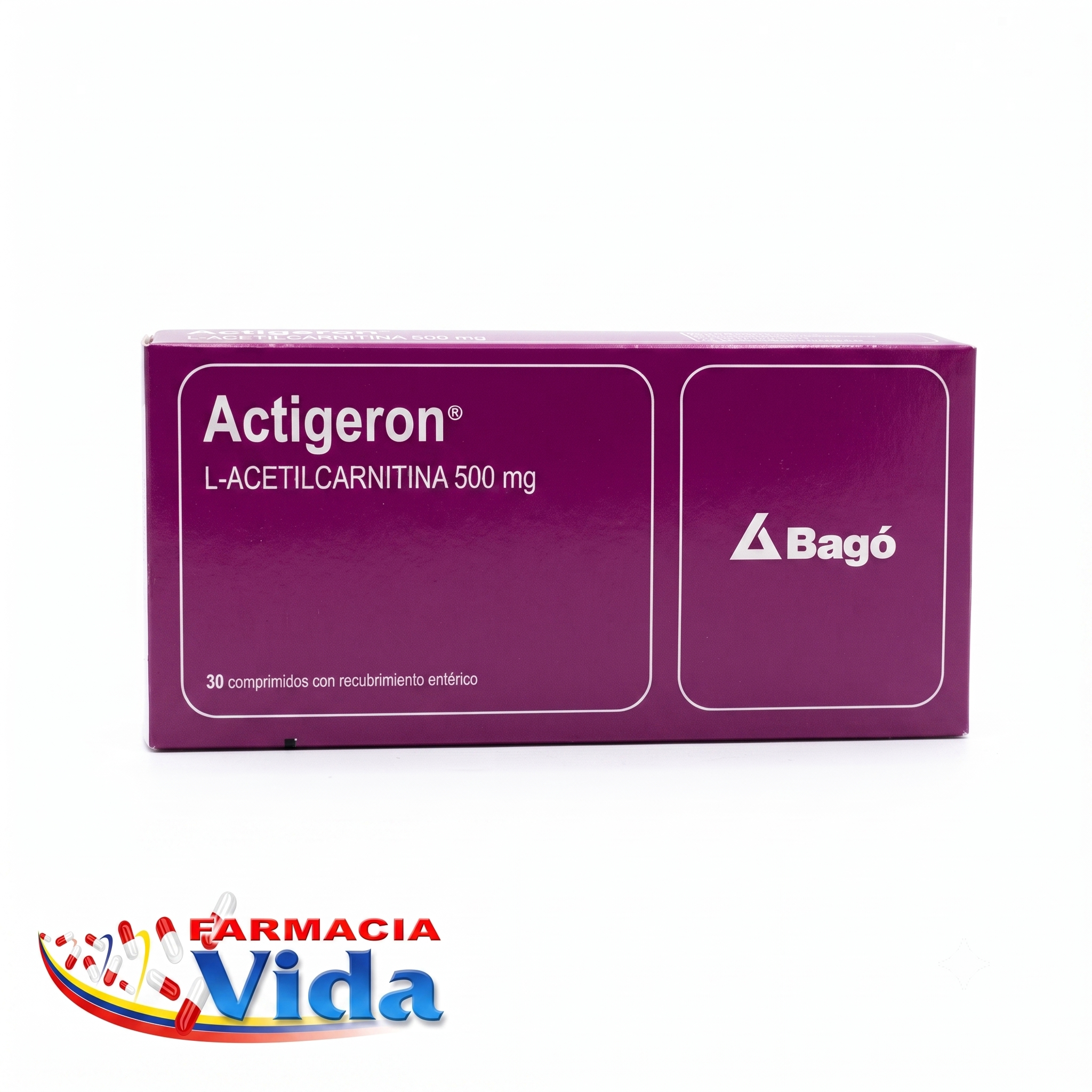 ACTIGERON X 30  ACETILCARNITINA-500-MG