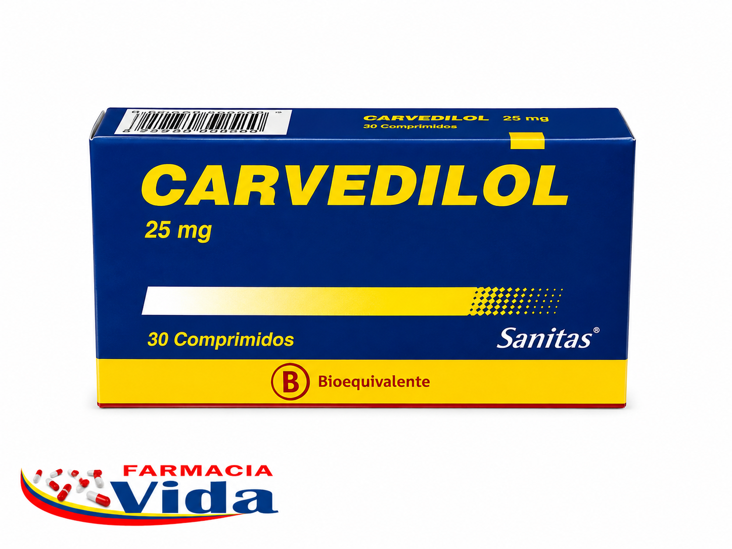 CARVEDILOL 25MG X 30 COM -SANITAS