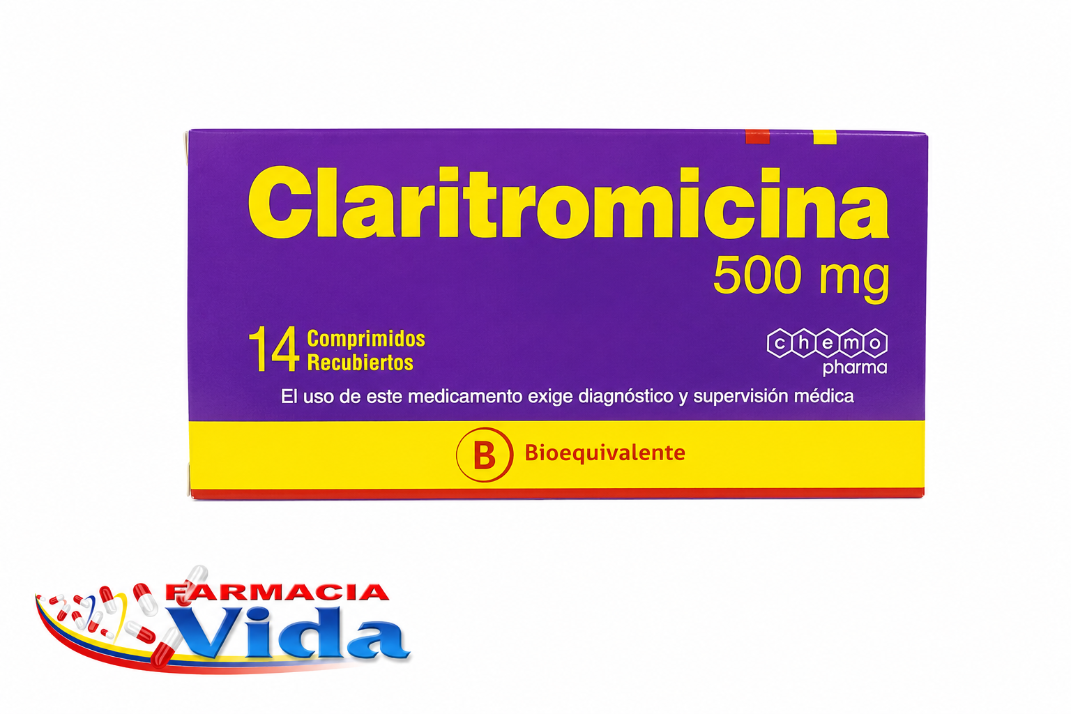 CLARITROMICINA 500 MG X 14 COMP 