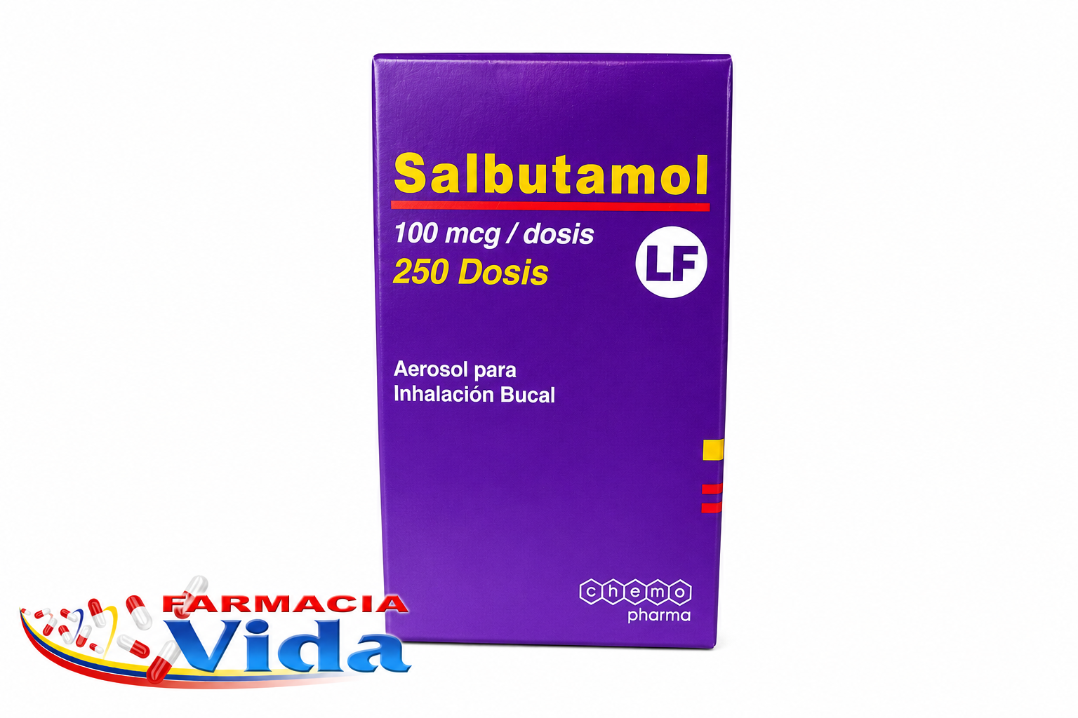 SALBUTAMOL LF INHBUC X 250 MG