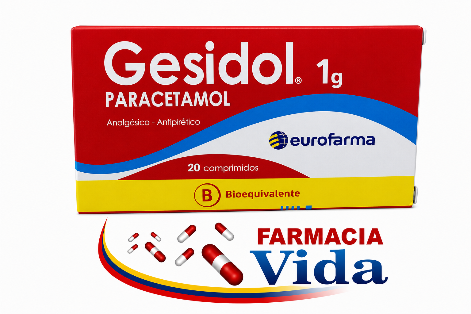 GESIDOL PARACETAMOL 1G X 20 COMP