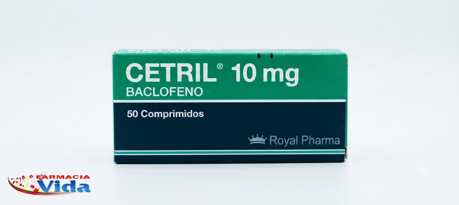 CETRIL 10 MG CAPS. X 50 BACLOFENO.