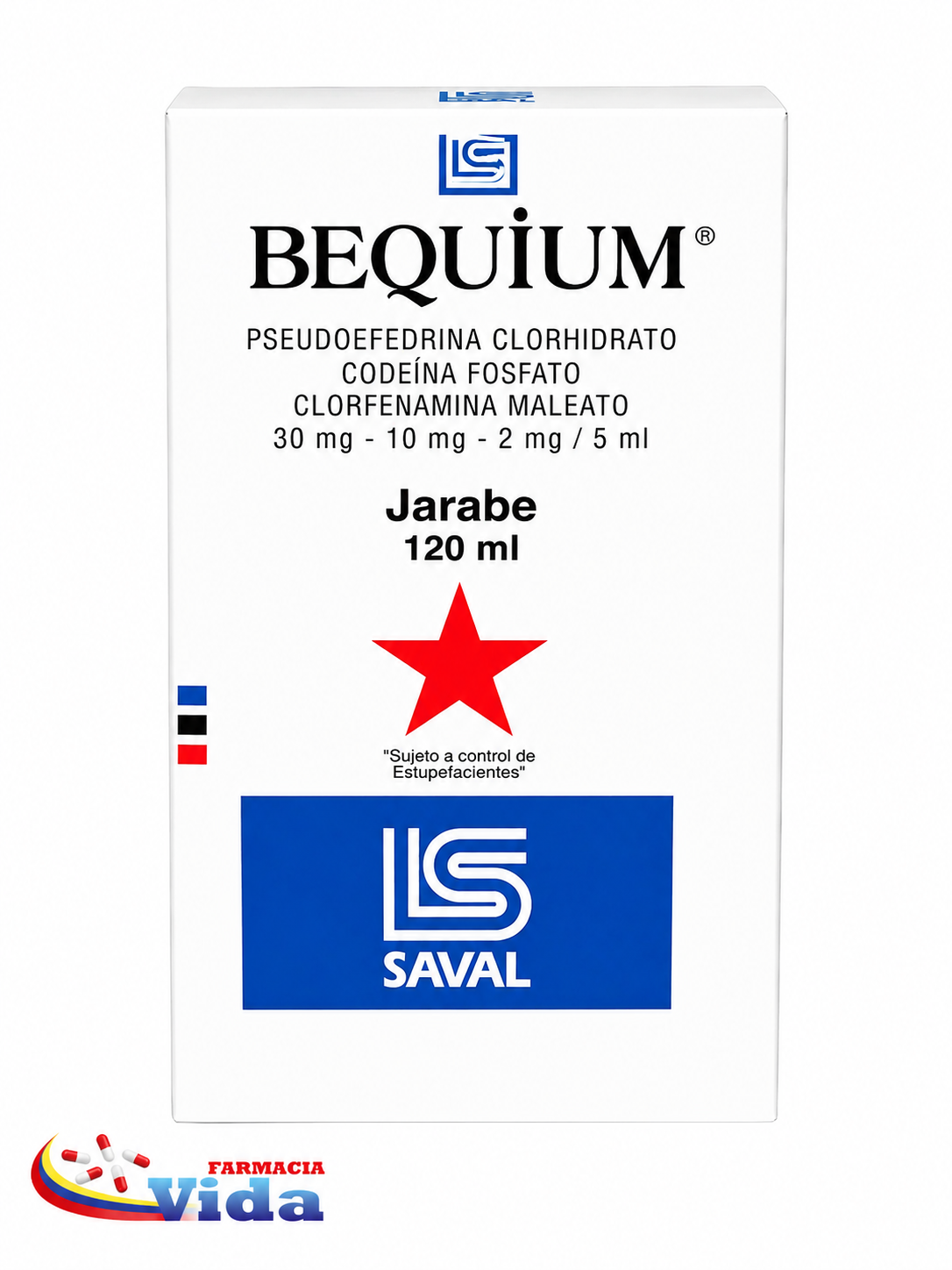 BEQUIUM JBE 120 ML .PSEUDOEFEDRINA - CODEINA - CLO