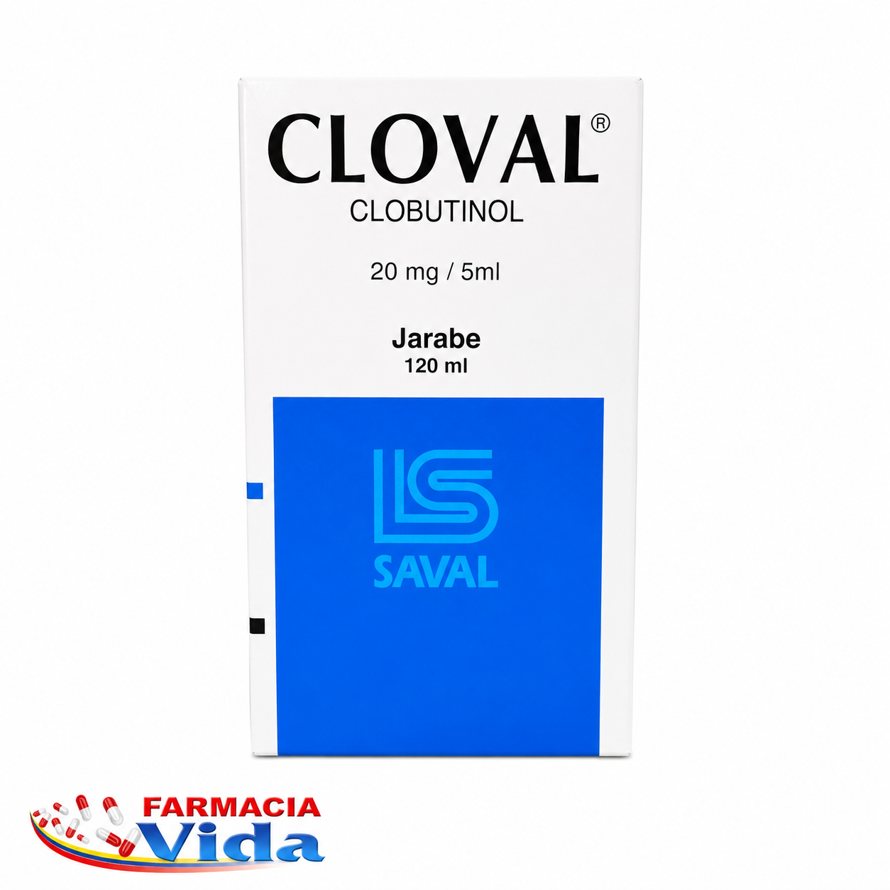 CLOVAL JBE 20MG/5ML X 120 MLCLOBUTINOL. CPTO.: CLO