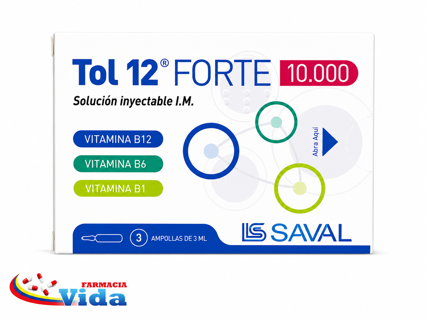 TOL 12 FORTE SOL INYEC 3 AMP 