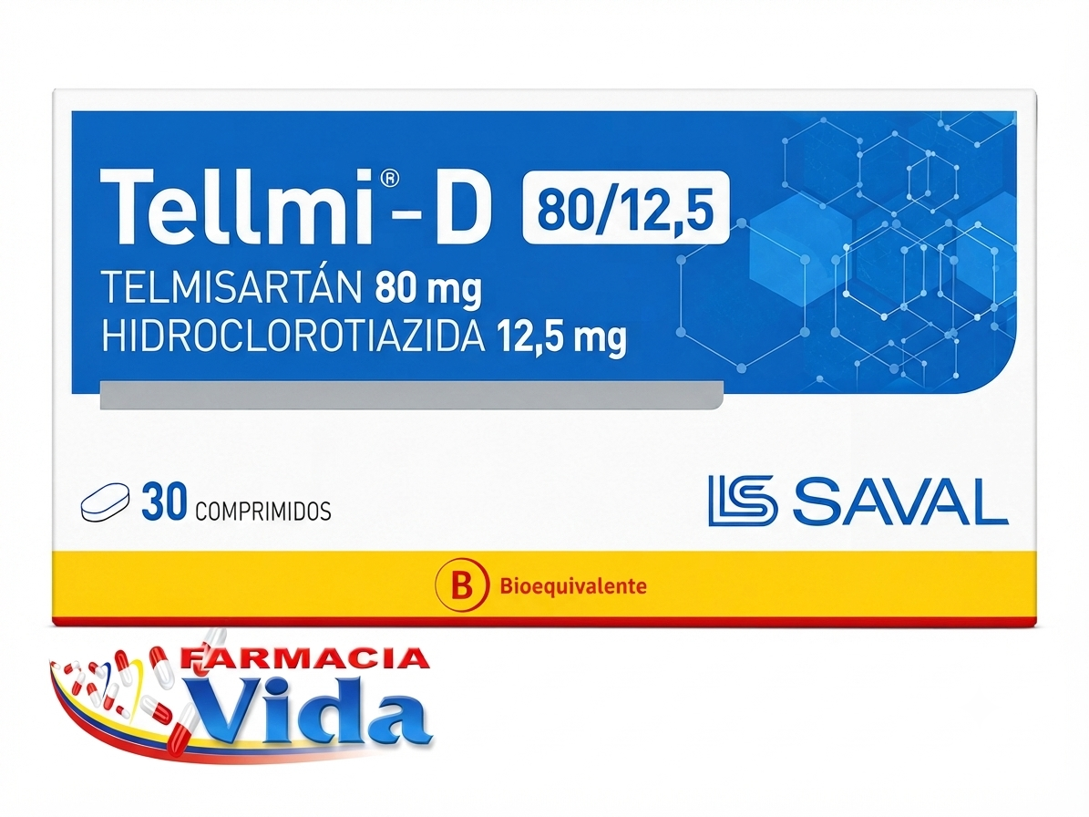 TELLMI D 80/12.5  X 30 COMP .HIDROCLOROTIAZIDA, VA