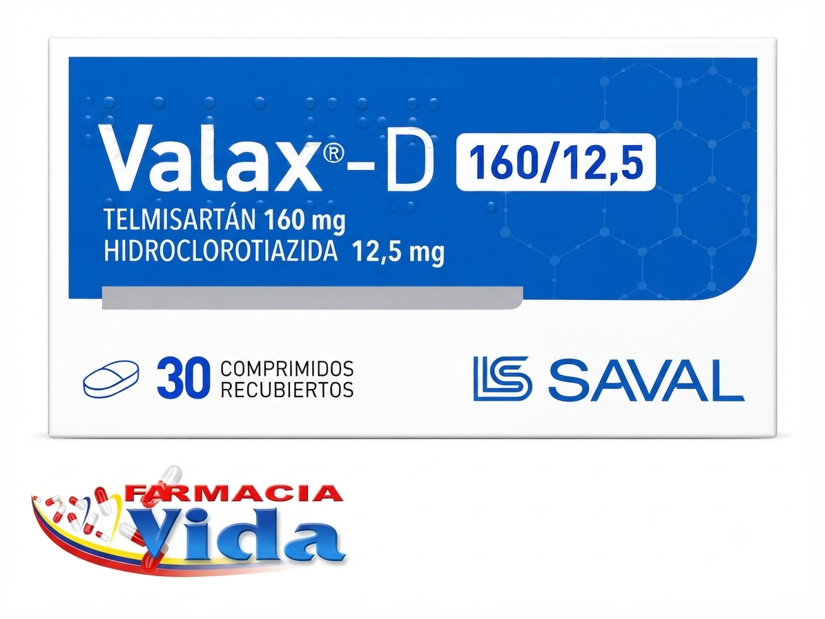 VALAX-D 160/12,5 MG X VALSARTÁN MAS HIDROCLOROTIAZ