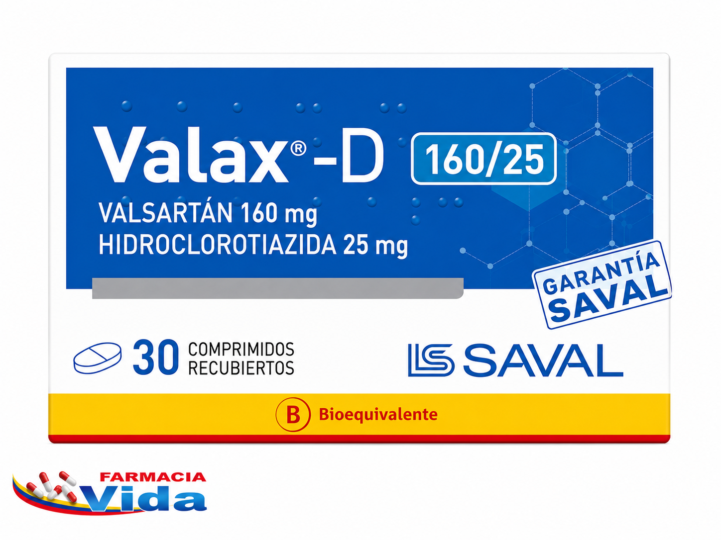 VALAX-D  160/25 X 30 COMP.VALSARTAN/HIDROCLOROTIAZ