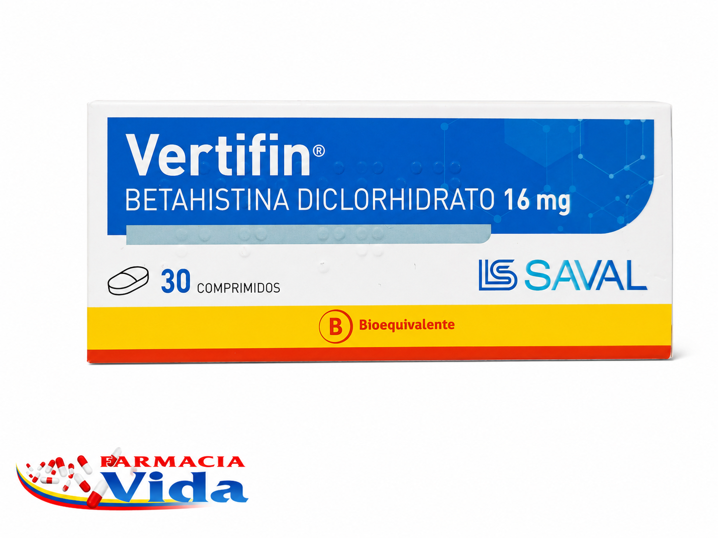 VERTIFIN 16 MG BETAHISTINA 30 COMP