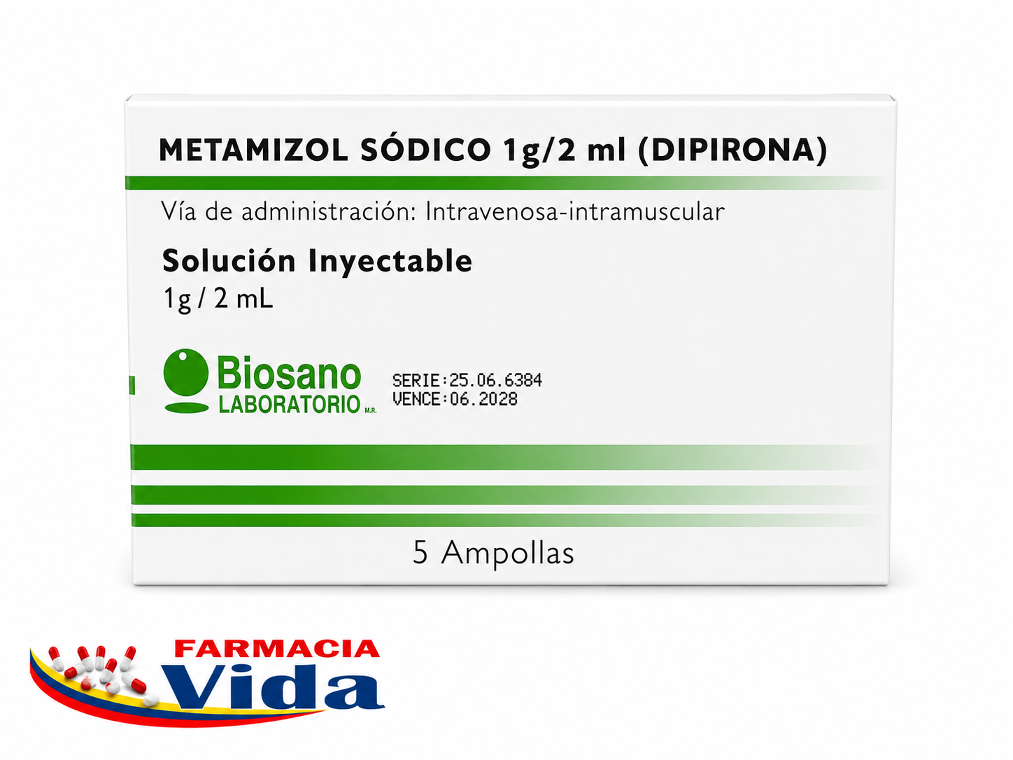 METAMIZOL SOD. 1GR 5 AMPOLLAS