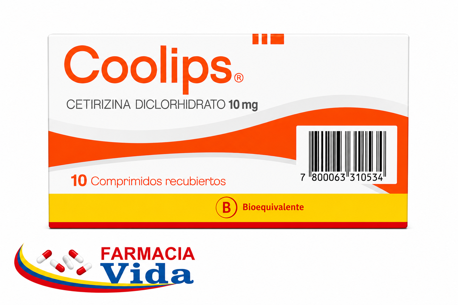 COOLIPS  10 MG X 10 COMP.CETIRIZINA.