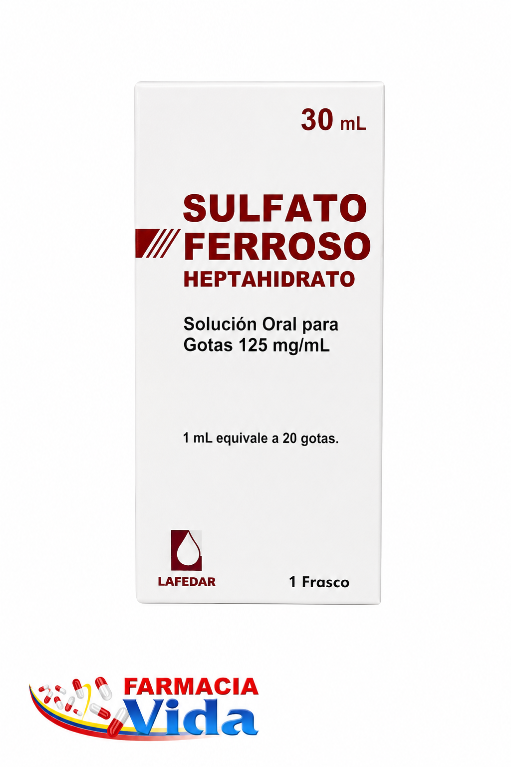 SULFATO FERROSO 125 MG X 20 COMP