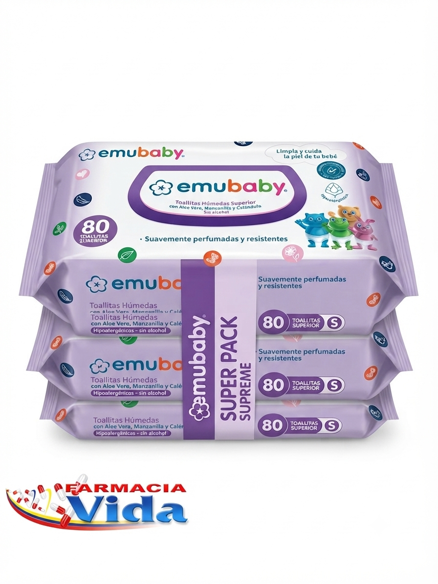EMUWIPES TOALLA HUMEDA SUPERIOR X 160  