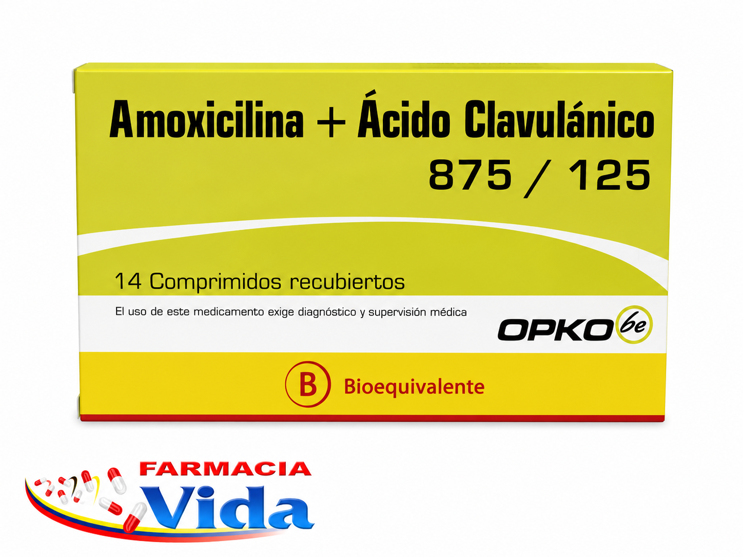 AMOXICILINA + ACIDO CLAVULA 875/125  X 14 COMP