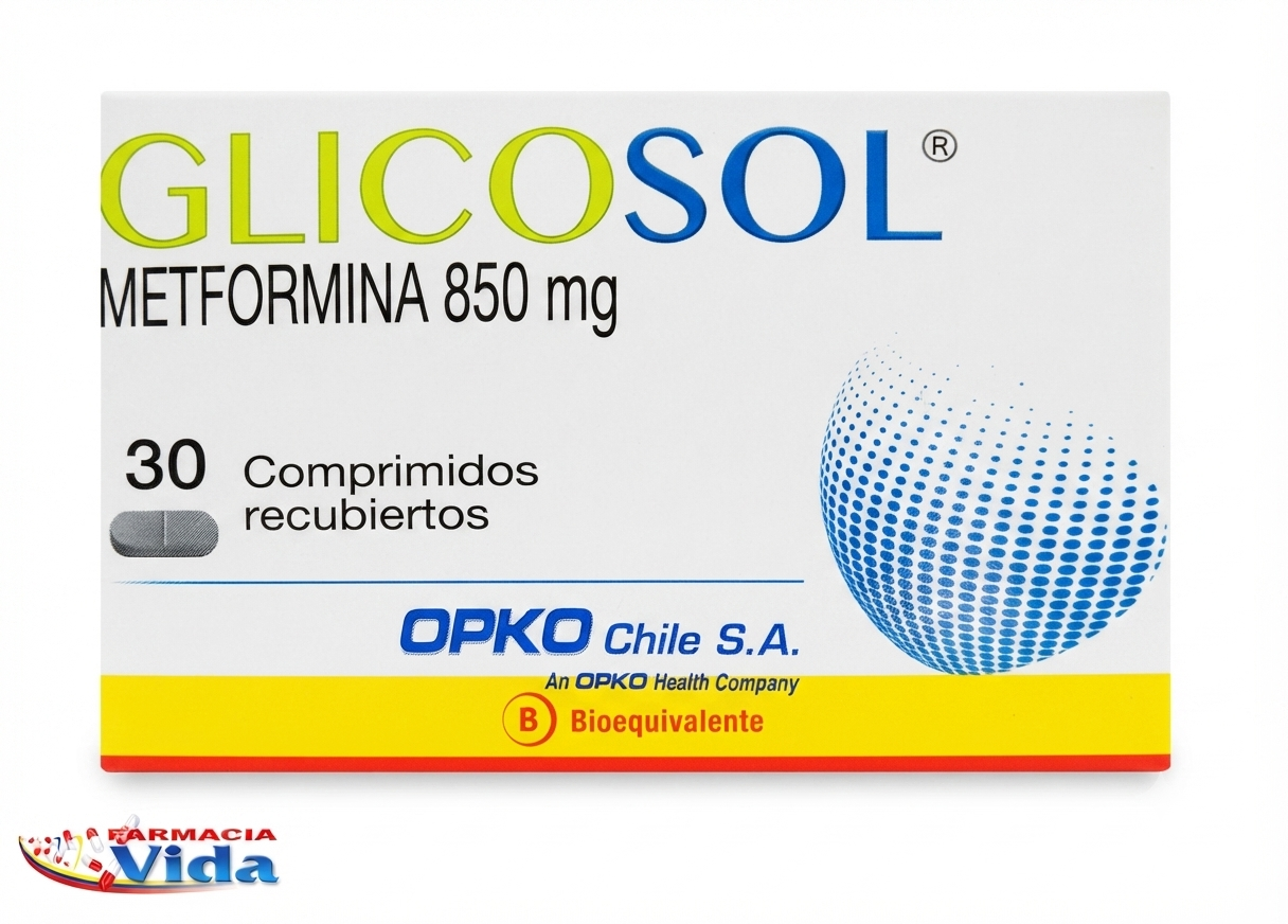 GLICOSOL 850 MG X 30 COMP