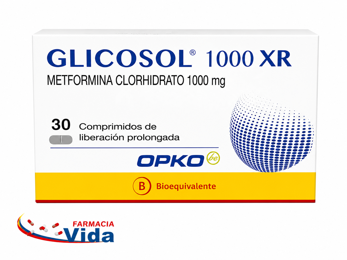 GLICOSOL 1000 XR METFORMINA CLORHIDRATO100