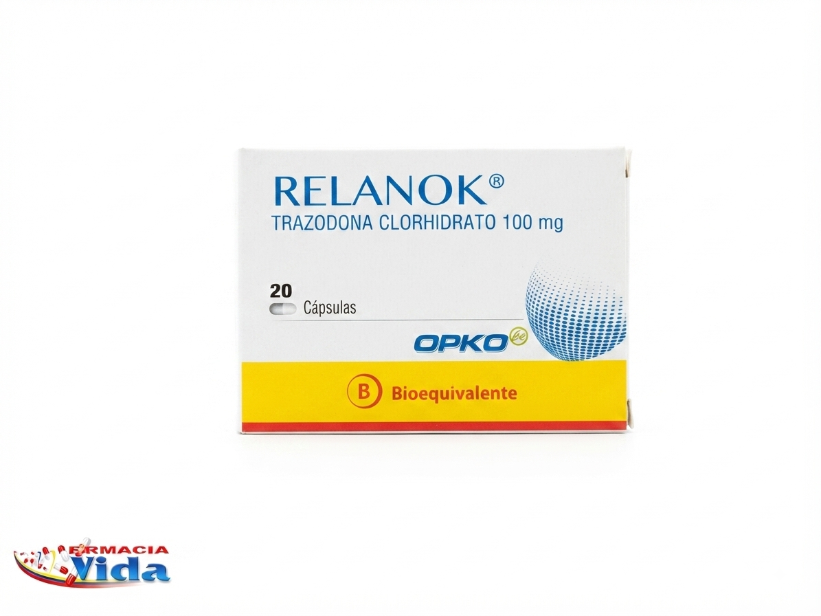 RELANOK TRAZODONA 100MG X 20 CAPS