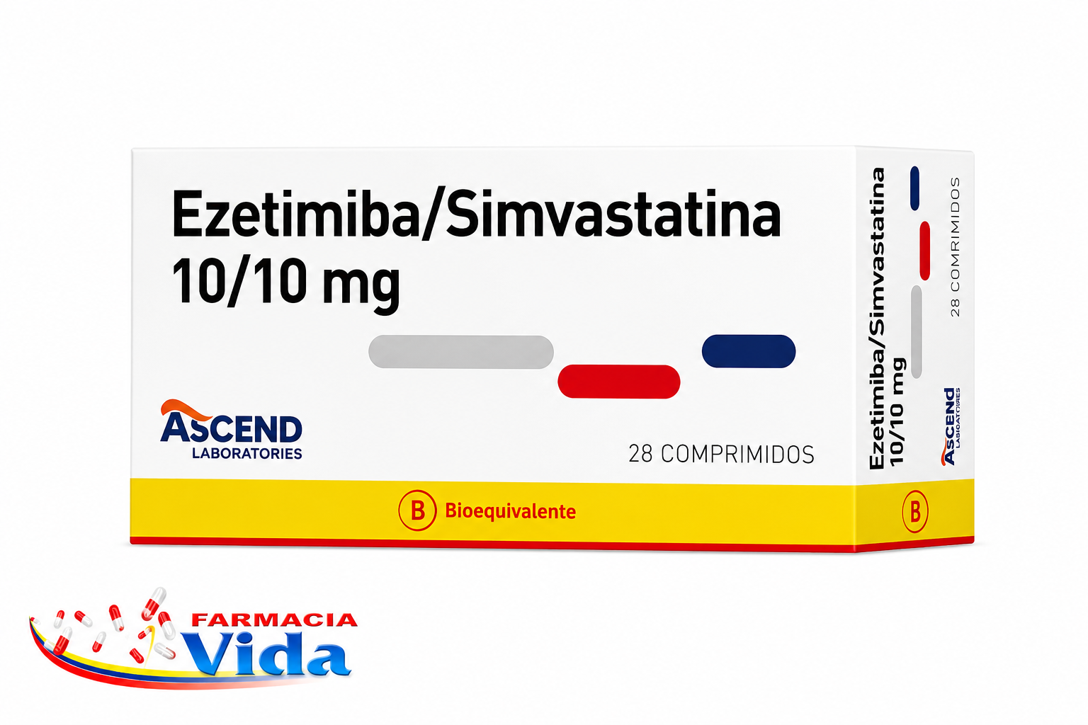 EZETIMIBA/SIMVASTATINA 10/10 MG X 28 COM