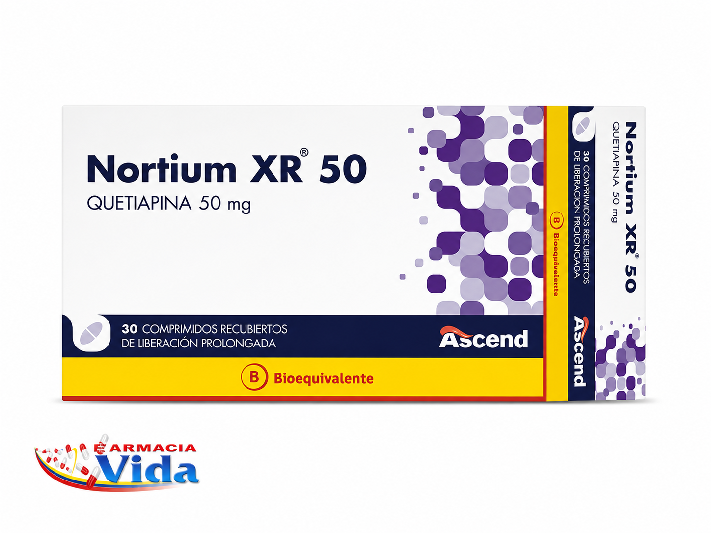 NORTIUM XR QUETIAPINA 50MG X30 COM