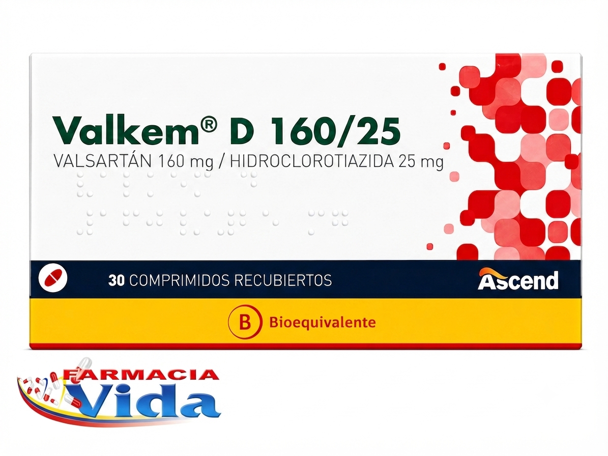 VALKEM D. 160-25 VALSART. HIDROCLOROTI