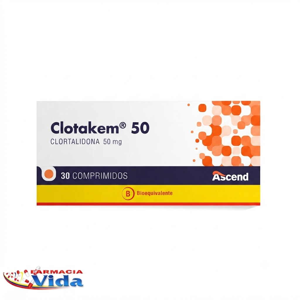 CLOTAKEM 50 CMG X 30 COM CLORTALIDONA