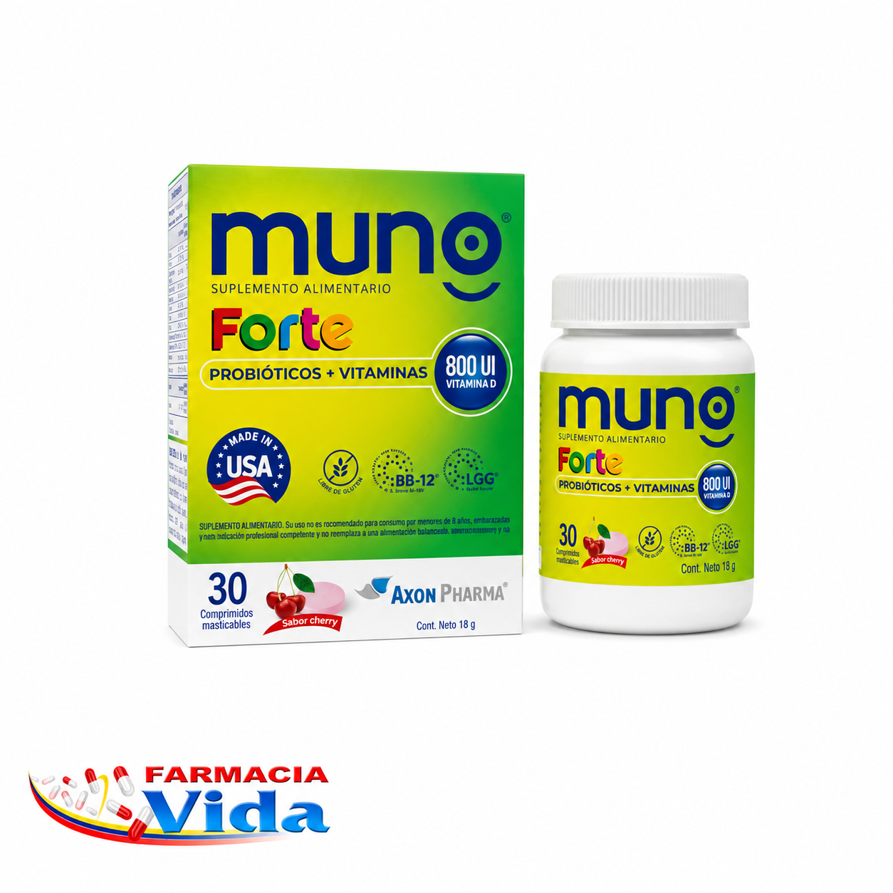MUNO FORTE COMPR. MASTICABLE CHERRY X30