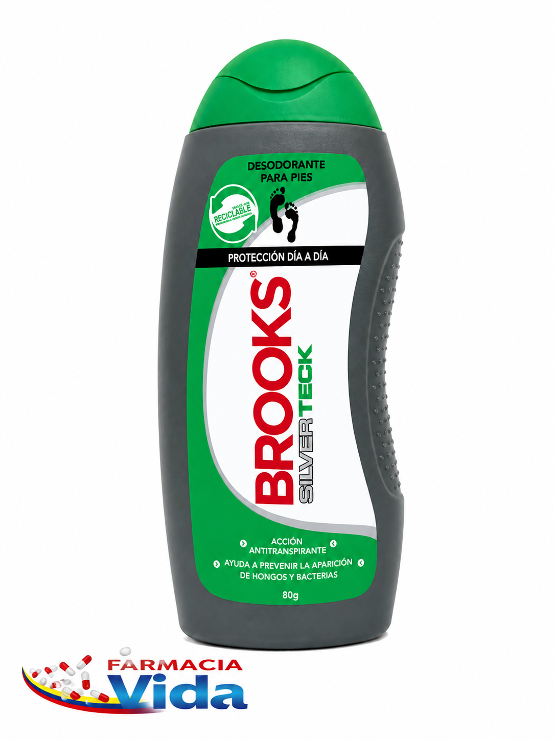 BROOKS TALCO SILVER  80 GRS