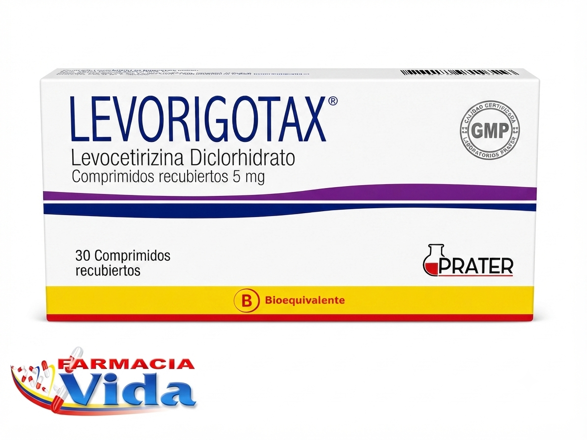 LEVORIGOTAX  5 MG X 30 CAPS.LEVOCETIRIZINA.