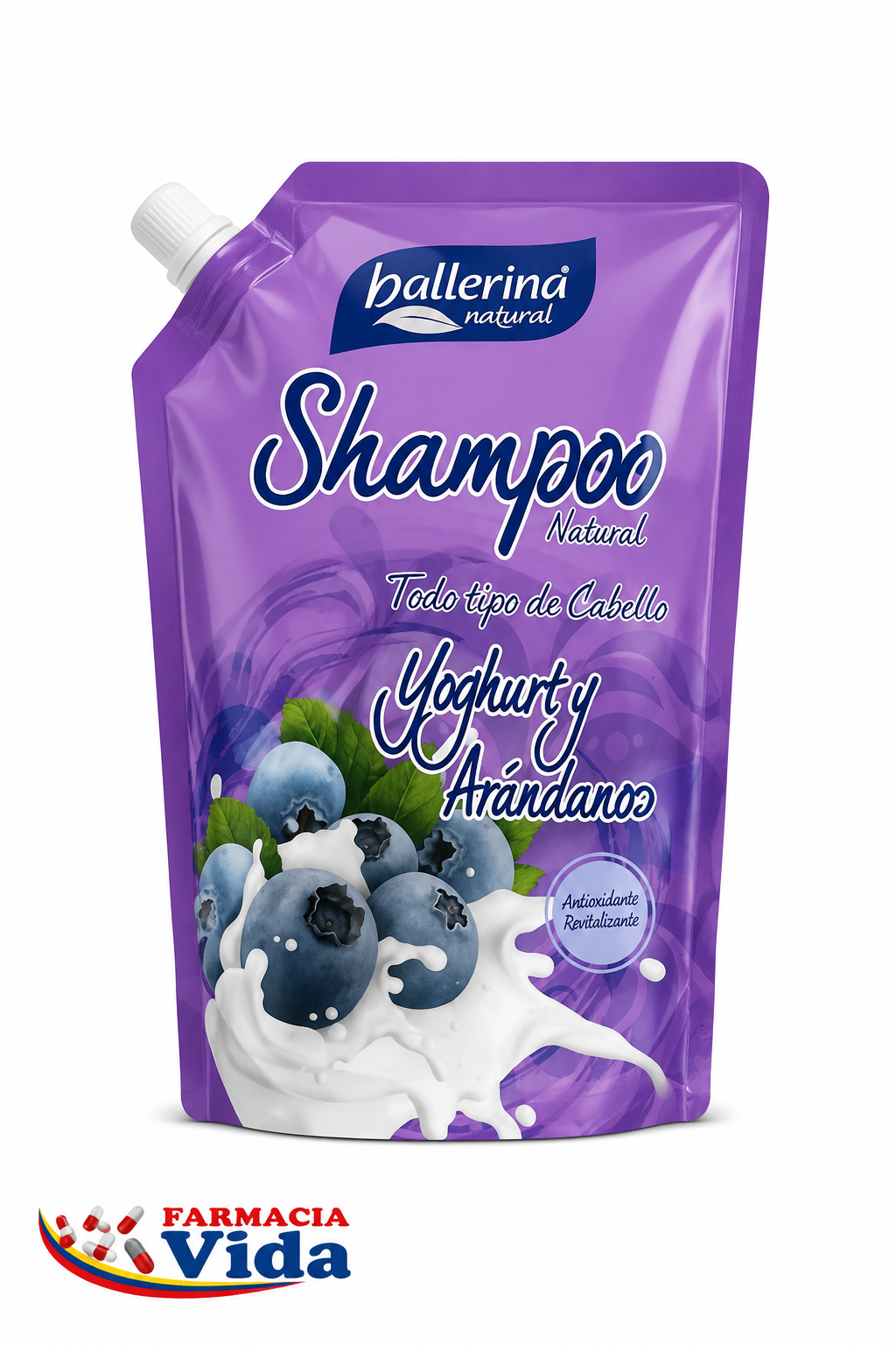 SHAMPOO BALLERINA  YOGURT ARANDANO 850 ML 