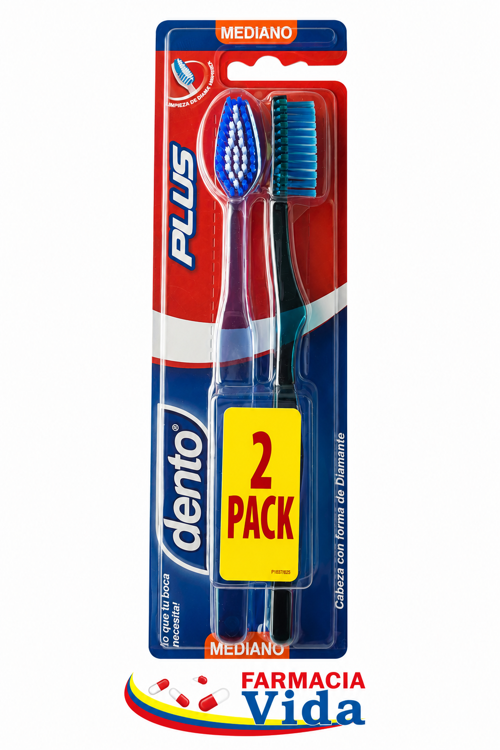 DENTO PLUS CEPILLO MEDIO 2 X 1