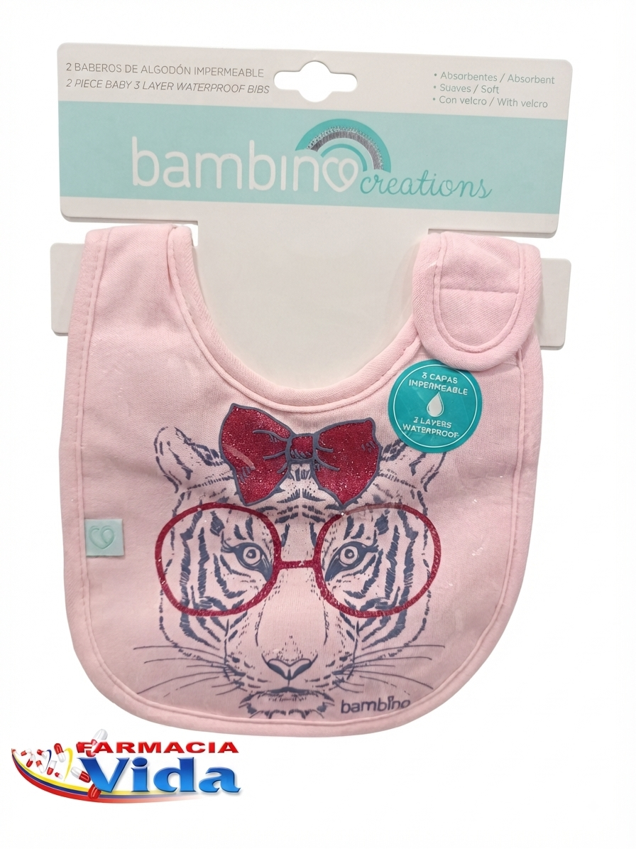 BAMBINO BABERO TOALLA X2 NIÑA