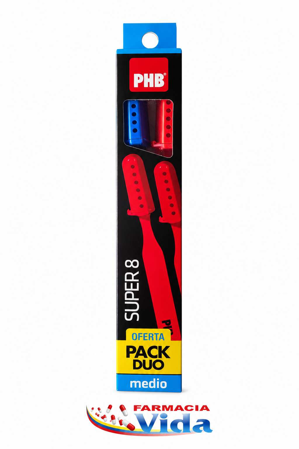 PHB SUPER 8 PACK DUO CEPILLO MEDIO