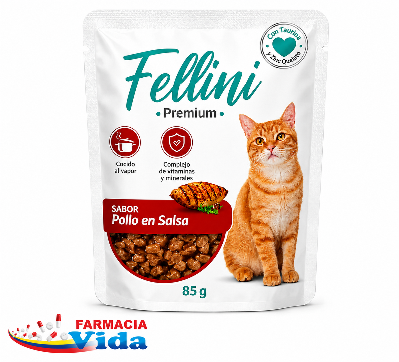 FELLINI PREMIUM POLLO EN SALSA X 85 GR