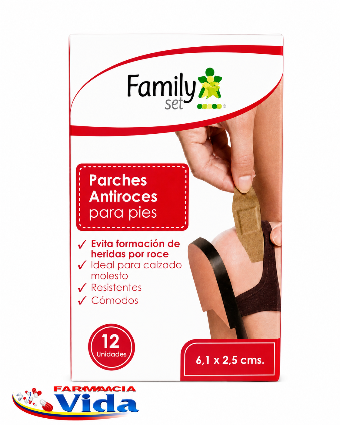 FAMILY SET PARCHES ANTIROCES PARA PIES 12 