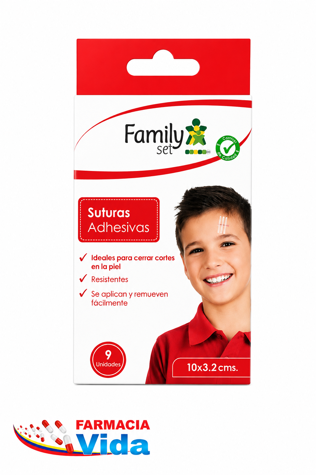 FAMILY SET SUTURAS 3.2 X 100 MM X 9